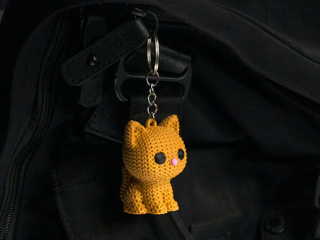 ÖRGÜ DESENLİ KEDİ'Lİ ANAHTARLIK 12'Lİ