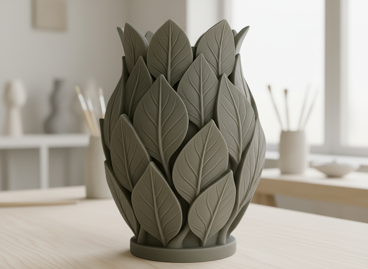 YAPRAK DESENLİ VAZO