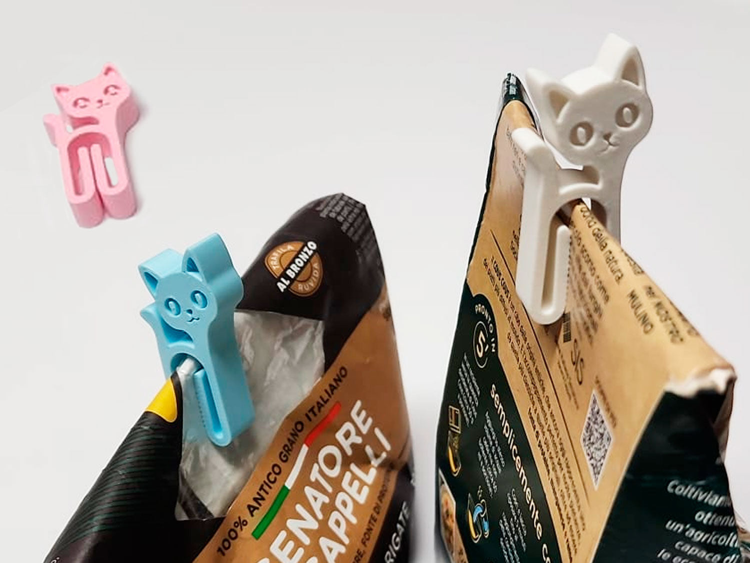 Mini Klipsli Kedi - Poşetleri, paketleri ve zarfları kolayca kapatın 4 ADET