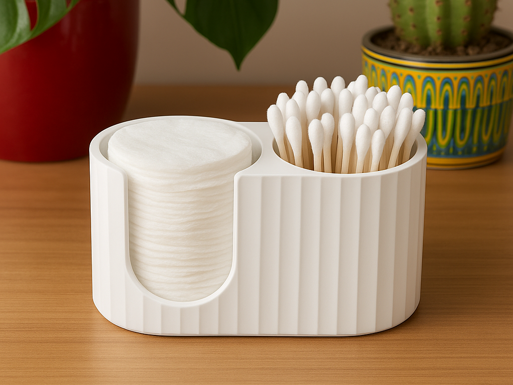 Makyaj Temizleme Pamuğu ve Kulak Çubuğu Standı