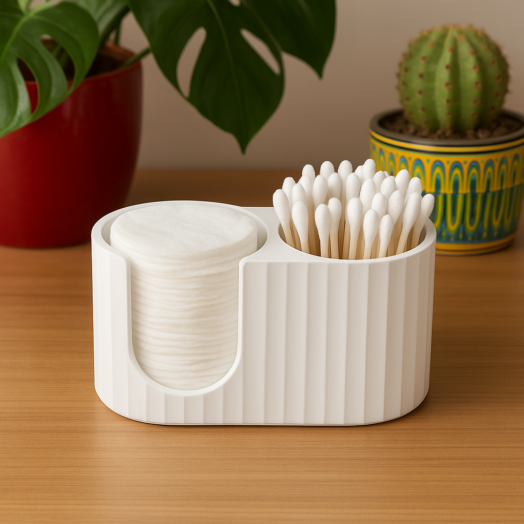 Makyaj Temizleme Pamuğu ve Kulak Çubuğu Standı